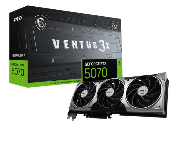 MSI VGA GEFORCE RTX 5070 12G VENTUS 3X OC 12GB GDRR7 192B DX12