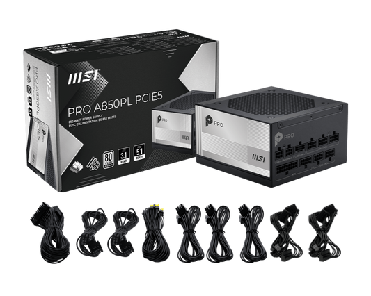 MSI PSU PRO A850PL PCIE5 850W 80+ Platınıum Güç Kaynağı
