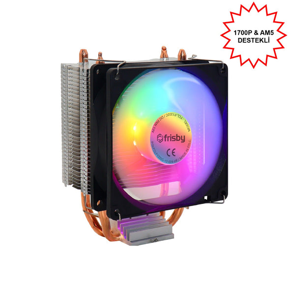 Frisby FCL-F1332C CPU RGB Alüminyum Saf Bakır Fan 1851/AM5
