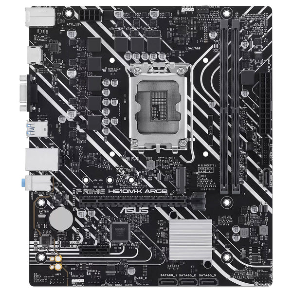 Asus PRIME H610M-K ARGB DDR5 Intel 1700p 5600 HDMI VGA M2 USB3.2 mATX
