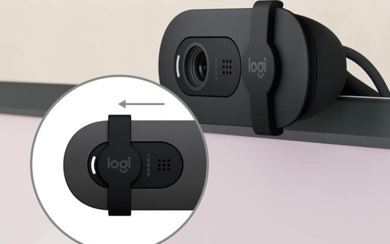 Logitech BRIO 100 Gizlilik Kapaklı 1080P Webcam Grafit 960-001585
