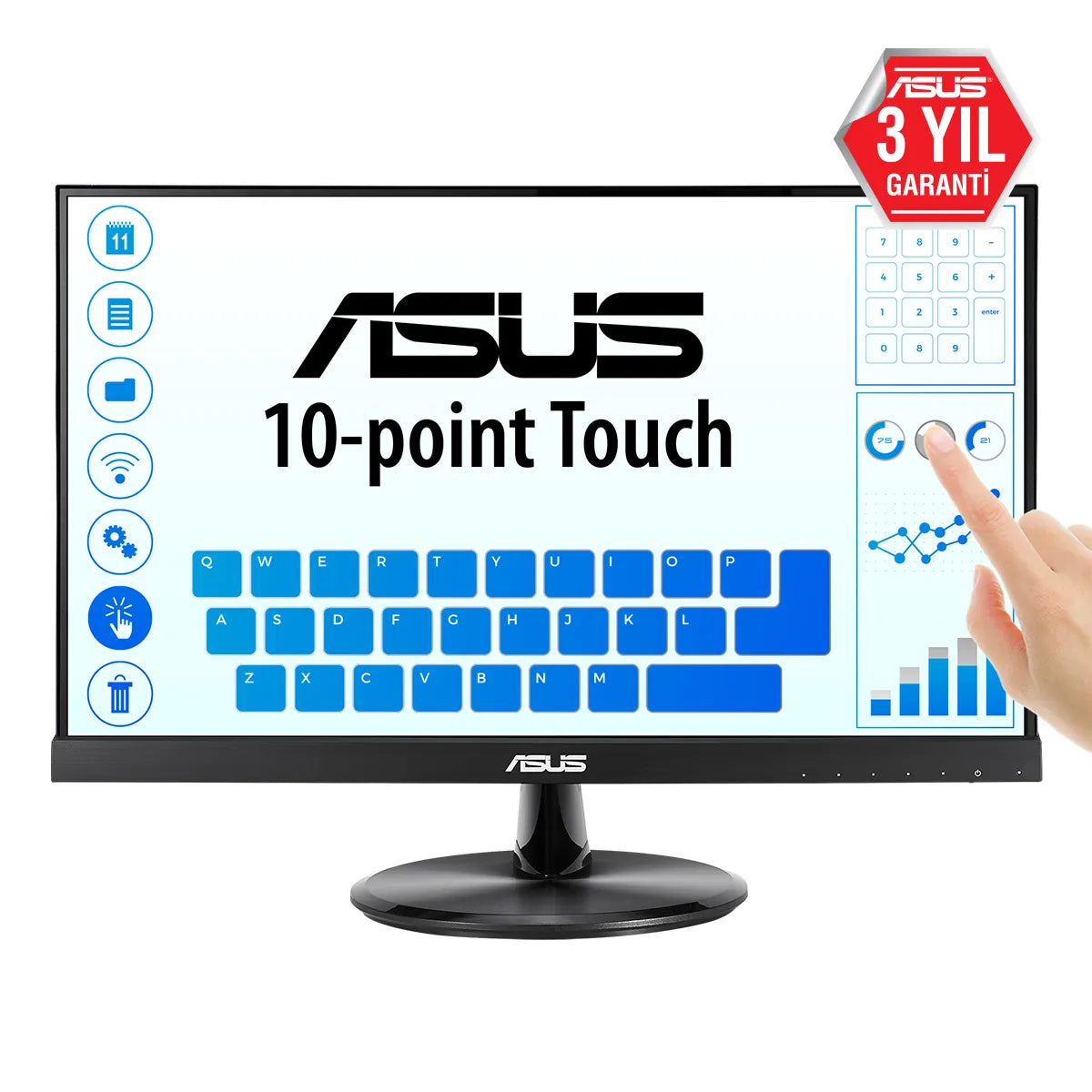 Asus 21.5" VT229H IPS MM Dokunmatik Monitör 5ms