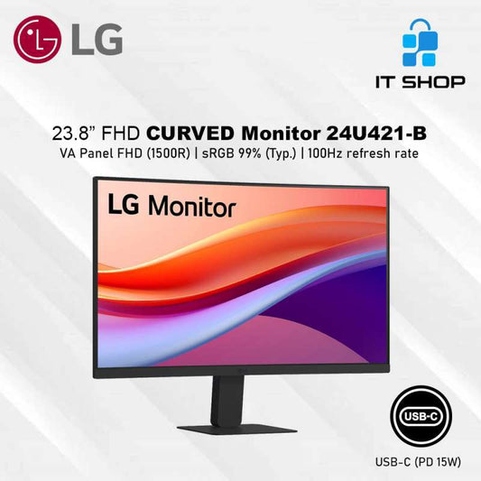 LG 23.8" 24U421A-B Curved Monitör 5ms Siyah