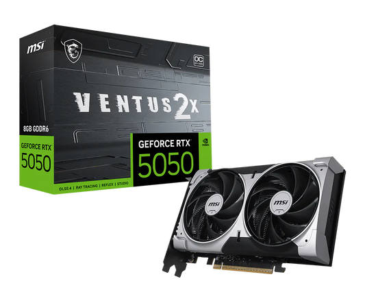 Sens Bilişim | MSI VGA GEFORCE RTX 5050 8G VENTUS 2X OC 8GB GDDR6 128B DX12 | Üretici görseli 1