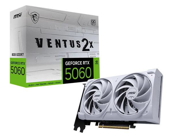 MSI VGA GEFORCE RTX 5060 8G VENTUS 2X OC WHITE 8GB GDRR7 128B DX12