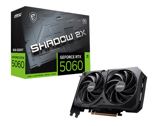 Sens Bilişim | MSI VGA GEFORCE RTX 5060 8G SHADOW 2X OC 8GB GDRR7 128B DX12 | Üretici görseli 1