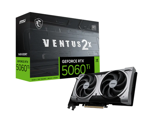 Sens Bilişim | MSI VGA GEFORCE RTX 5060 TI 16G VENTUS 2X OC PLUS 16GB GDDR7 128B DX12 | Üretici görseli 1
