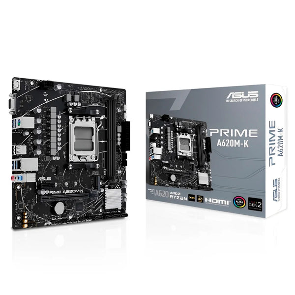 Asus PRIME A620M-K AMD AM5 DDR5 6400 HDMI VGA M2 USB3.2 mATX