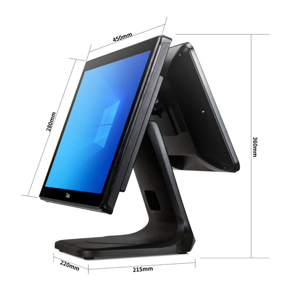 Tiwox TP-7610D 18.5" i7 10.Nesil 8GB 128GB Endüstriyel Pos PC + 13.2" 2. Ekran